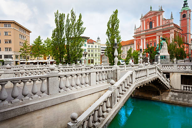 istock Triple bridge in Ljubljana 490458075