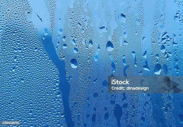 Natural Water Drops Texture Stock Photo - Download Image Now - Abstract, Backgrounds, Blue