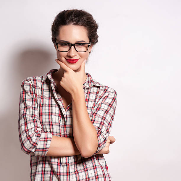 istock glamor stylish beautiful young woman model with red lips 490475930