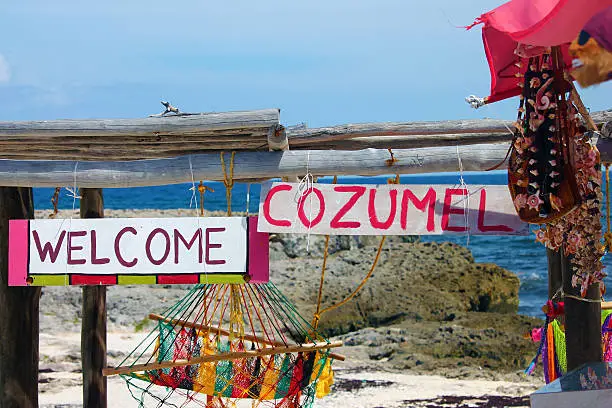 Beach area in Cozumel, Mexico (Quintana Roo)