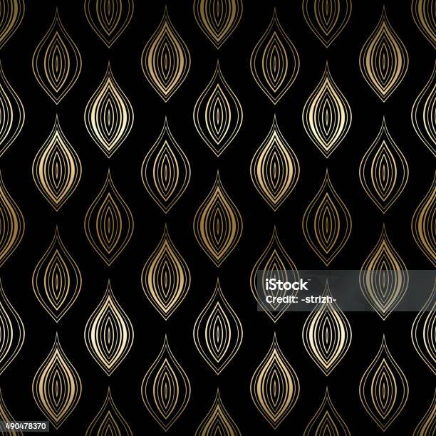 Abstract Vintage Seamless Damask Pattern Arabian Style Stock Illustration - Download Image Now