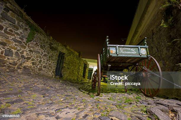 Wooden Wagon In Colonia At Night Stock Photo - Download Image Now - Horse Cart, Night, 2015