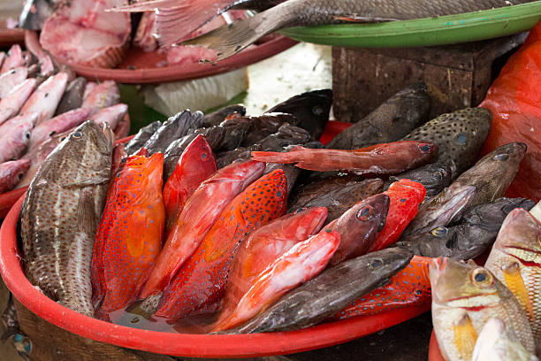 istock Fishes at market in Indonesia 490481912