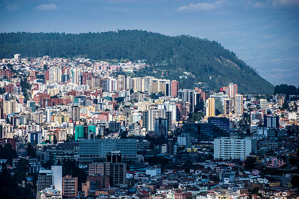 istock Large panoramic view of Quito city, Ecuador 490482332