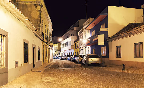 istock Night narrow street 490482522