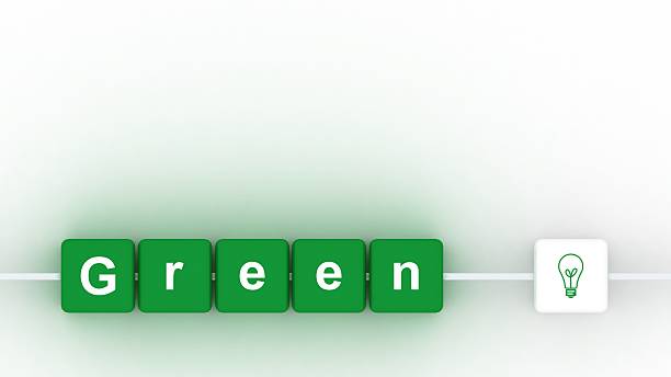istock Green on dices. Ecological and green concept. 490482884