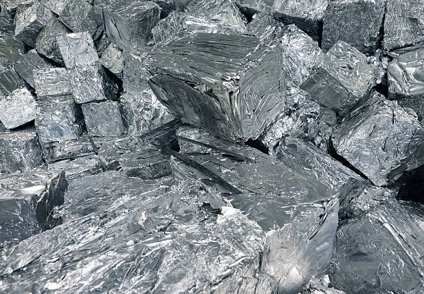 istock Compacted aluminum scraps in recycling plant 490483490