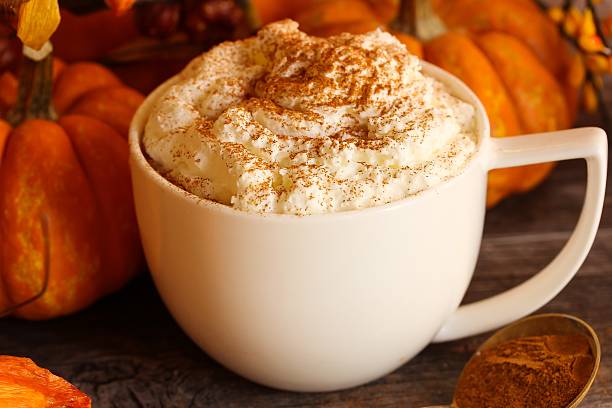 istock Pumpkin Spice latte for fall and winter weather 490484546