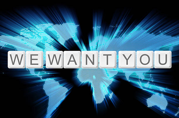 istock we want you keyboard button with world background 490484752