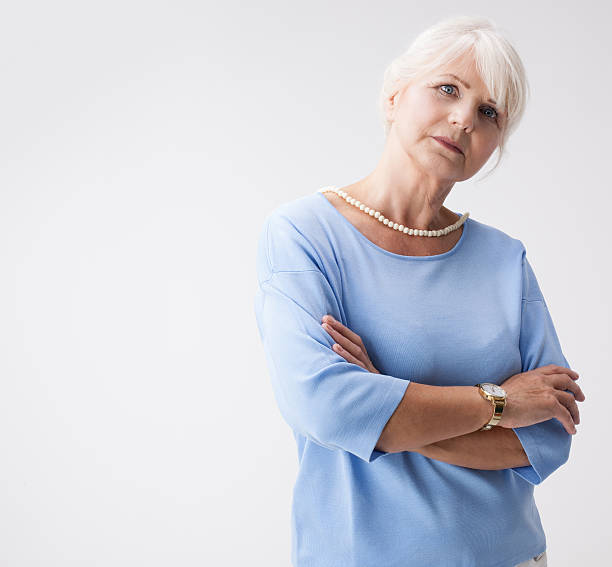 istock Good looking senior woman posing. 490484948