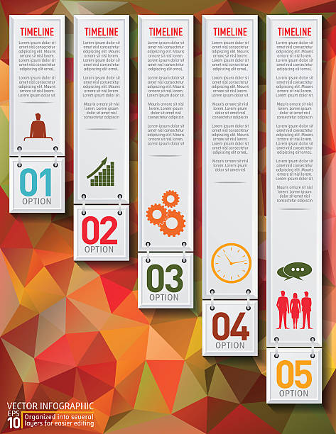 Timeline Geometric Design Layout Diagonal Timeline stock vectors - iStock