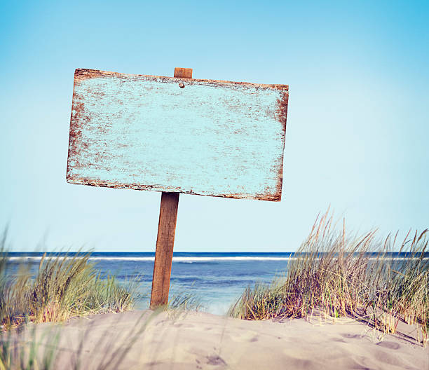 istock Wooden Sign Directional Guidepost Information Concept 490487554