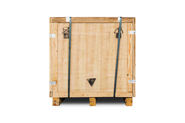 Wooden crate Wooden crate for industry items, isolated on white background with clipping path crate stock pictures, royalty-free photos & images