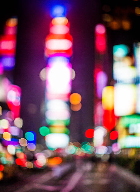 istock Times Square Night Defocused NYC 490503360