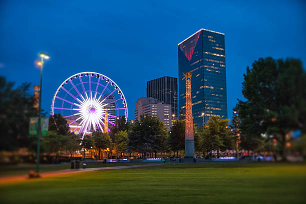 Colorful Atlanta at night