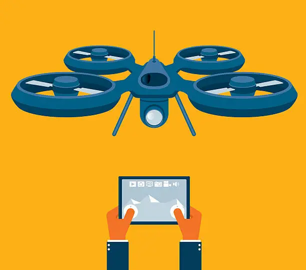 Vector illustration of Drone with Camera