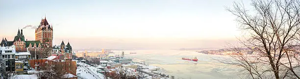 Photo of Quebec City skyline panorama with Chateau Frontenac