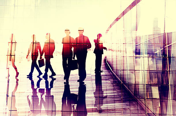 istock Business People Walking Commuter Conversation Concept 490504736