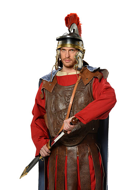 Roman Soldier with Sword stock photo