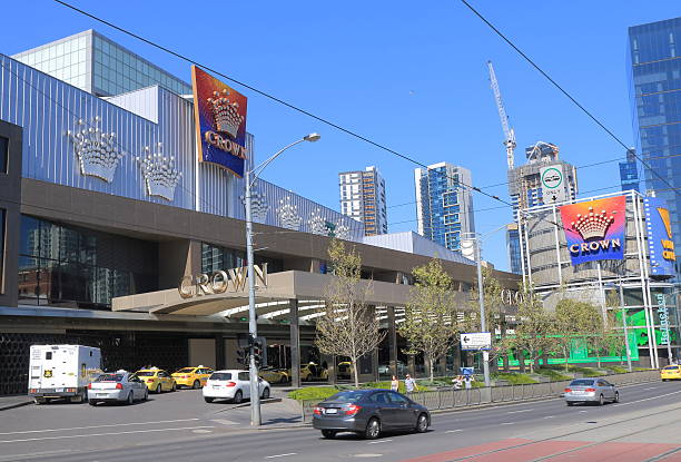 クラウンカジノメルボルン asutralia - melbourne casino australia city ストックフォトと画像