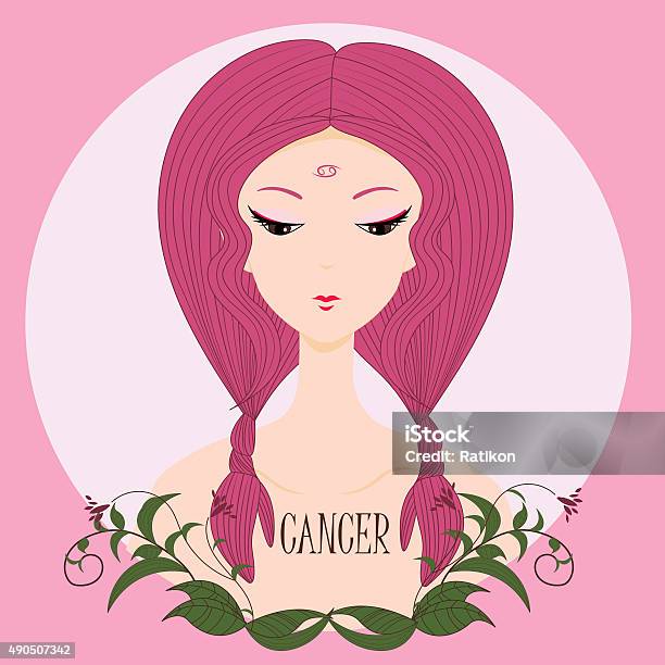 Zodiac Girl Cancer Stock Illustration - Download Image Now - Cancer - Astrology Sign, Astrology Sign, 2015
