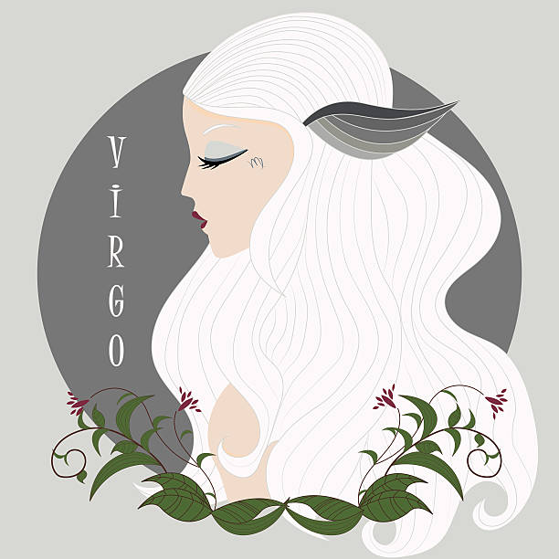ilustraciones, imágenes clip art, dibujos animados e iconos de stock de chica del zodiaco virgo - paintings sign astrology fortune telling
