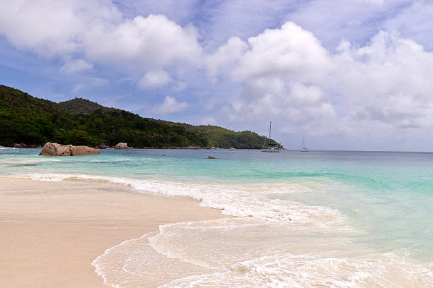 istock Beautiful Beach on Praslin，Seychelles 490507990
