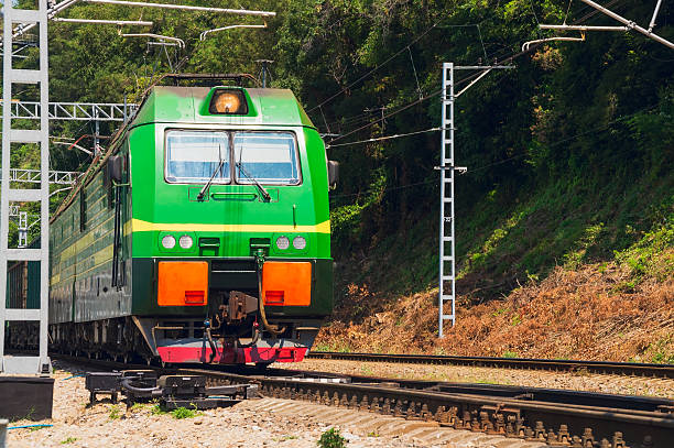 istock The locomotive of a freight train 490508562
