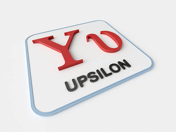 Upsilon símbolo grego - foto de acervo
