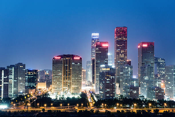 istock Skyline view of beijing's CBD at night 490515718
