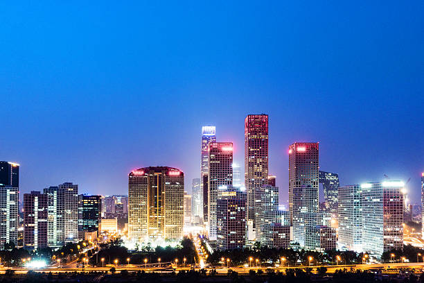 istock Skyline view of beijing's CBD at night 490515970