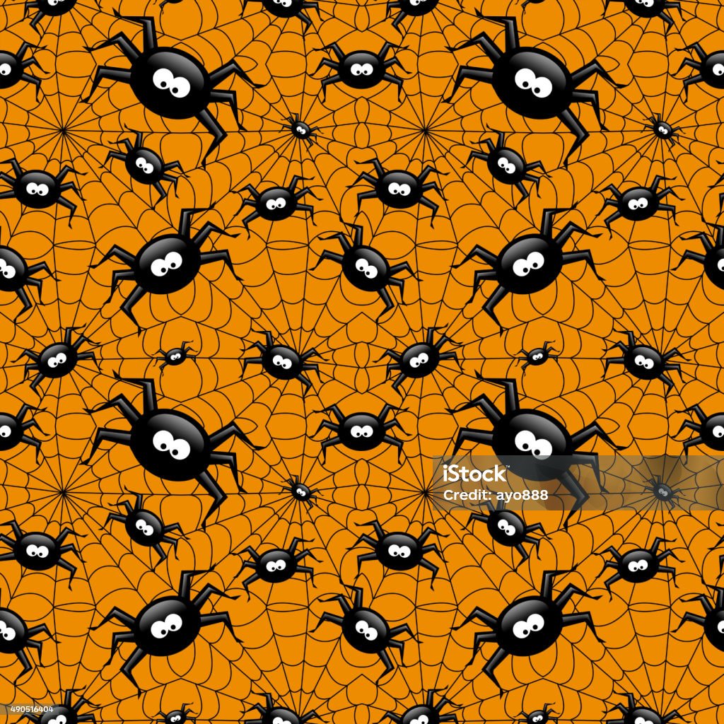 halloween seamless pattern with spider and spiders web over oran halloween seamless pattern with spider and spiders web over orange background 2015 stock illustration