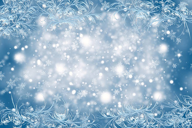 Christmas background with a frosty pattern