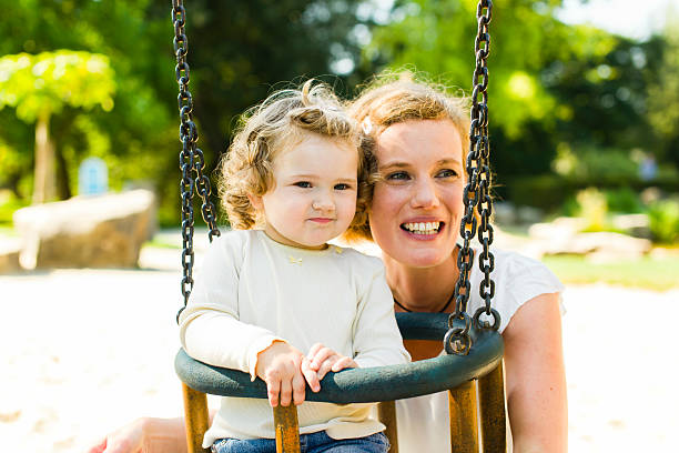 istock On the playground, baby swing 490518702