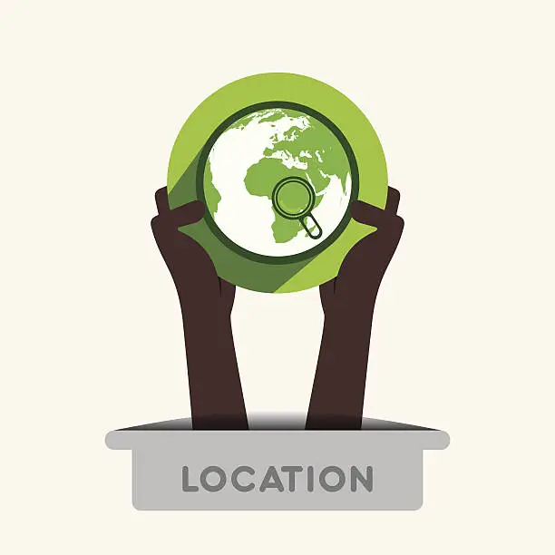 Vector illustration of serach location icon design