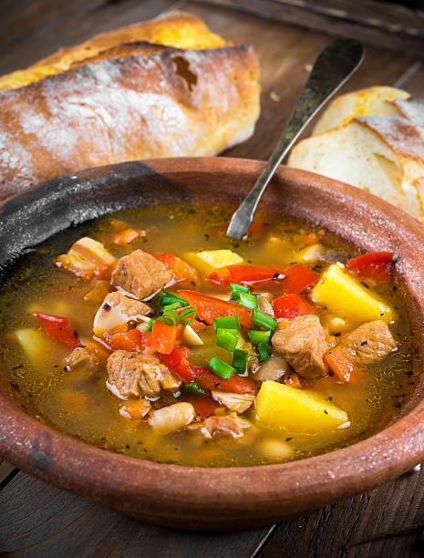 istock Hungarian goulash with beans and peppers 490521863