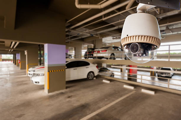 istock CCTV Camera Operating in car park building 490522771
