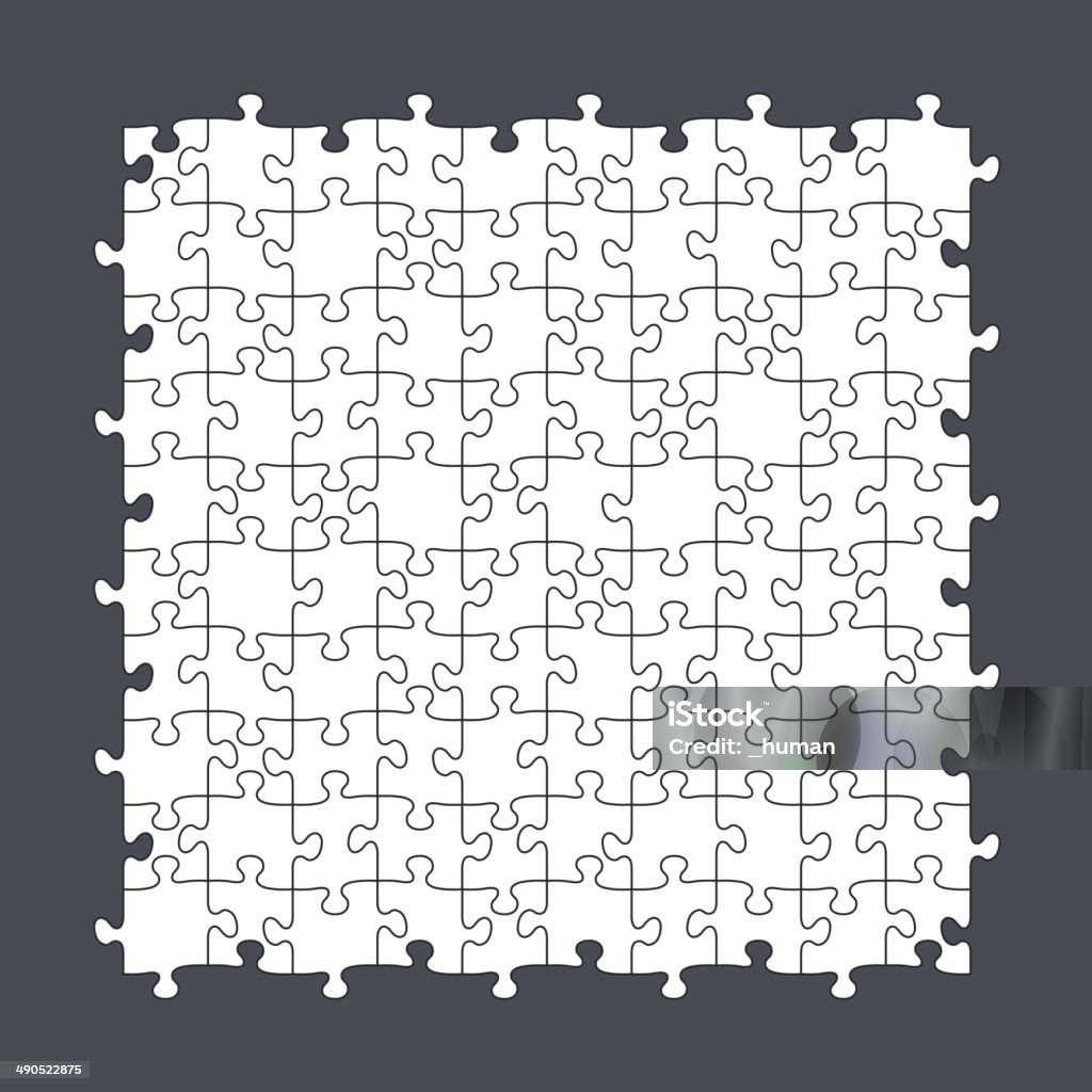 Nahtlose Puzzle Vorlage 10 x 10 - Lizenzfrei Abstrakt Vektorgrafik