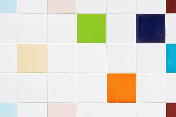 background of mosaic tile texture with vivid colors