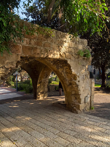 istock Stone arch in park of old Jaffa 490526685