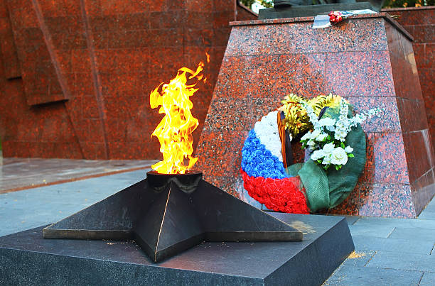 istock Eternal flame in Zvenigorod, Russia 490526855