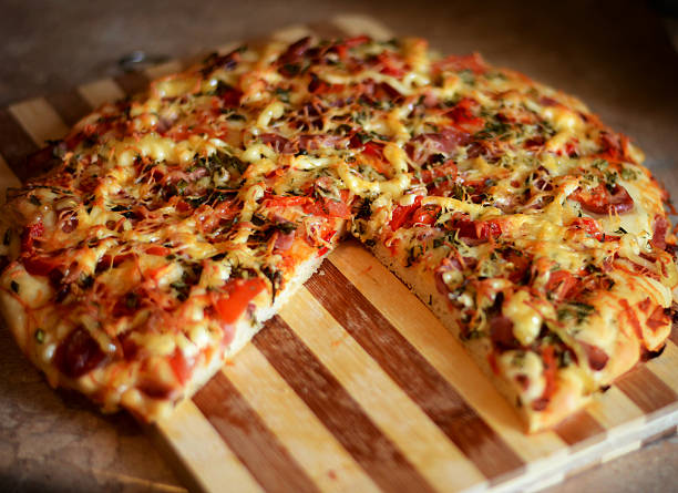 istock Homemade pizza, made on homemade recipes, 490543570