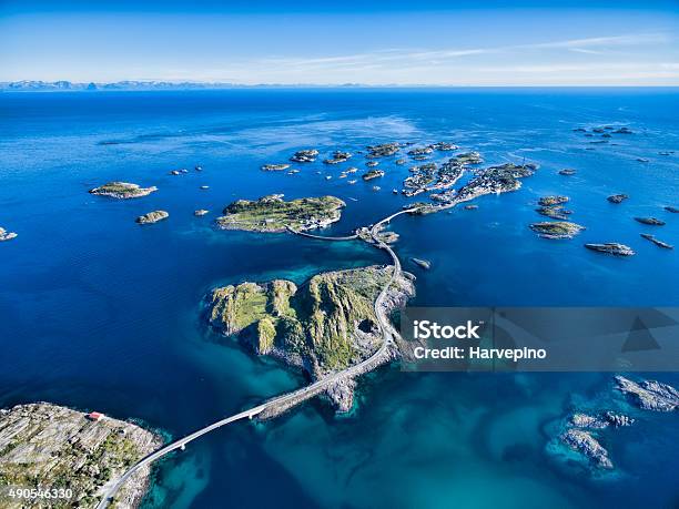 Henningsvaer From Air Stock Photo - Download Image Now - Norway, Lofoten, Island