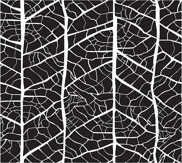 Vector illustration of Leaf veins seamless texture pattern