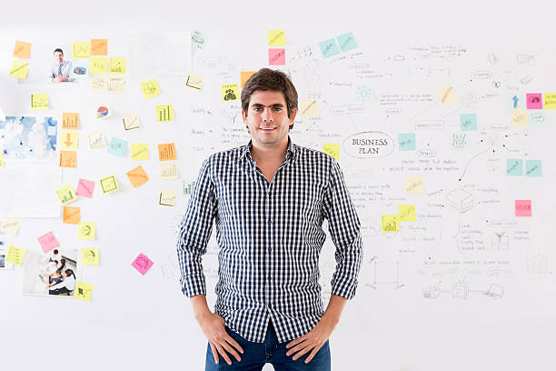 istock Young business man at the office 490550006
