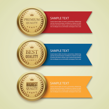istock Gold medal vector 490550402