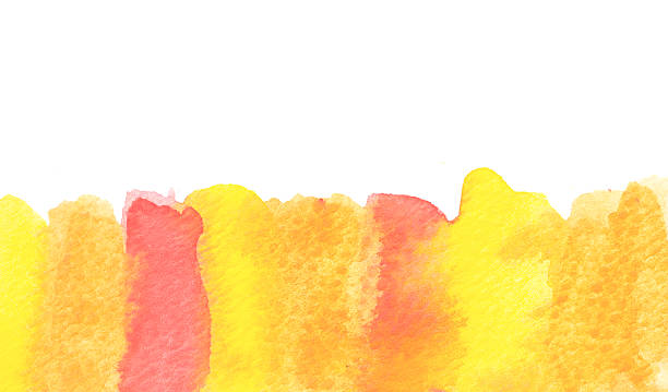 istock Brown orange yellow water color background 490551986
