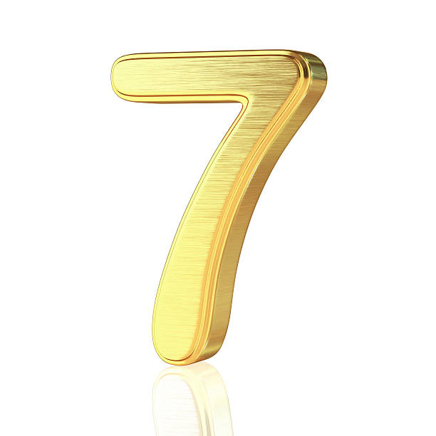 istock Gold Alphabet Number 7 490552250