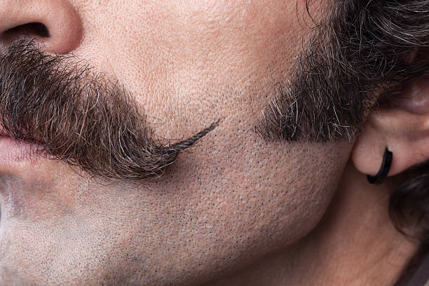 istock Close up handlebar mustache for movember concept 490552972