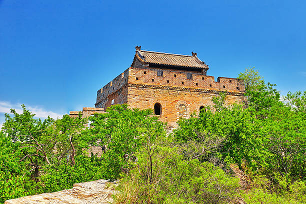no permitió vista de la gran muralla de china, en la sección "mitianyu". - jiankou fotografías e imágenes de stock